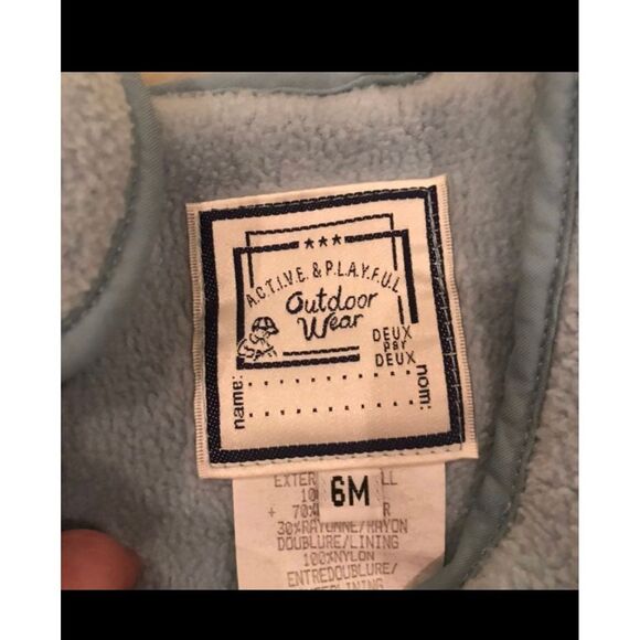 Deux par deux baby snowsuit bunting scarf‎ waterproof 9 mos winter fall - Picture 7 of 12